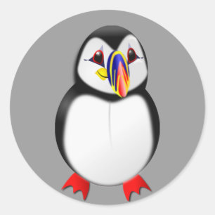 Sticker Rond Puffin