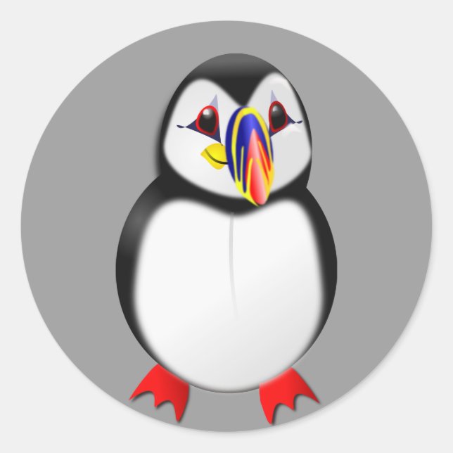 Sticker Rond Puffin (Devant)