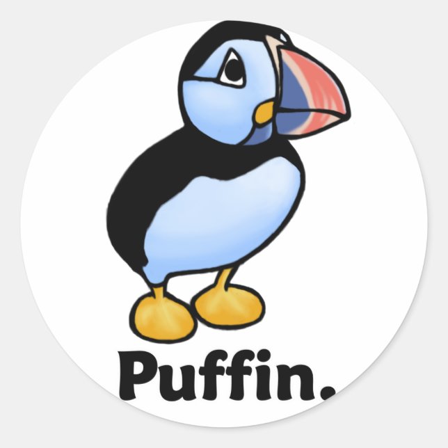 Sticker Rond Puffin Puffin (Devant)