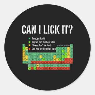 Sticker Rond Puis-je le lécher Drôle 100 jours d'école tableau