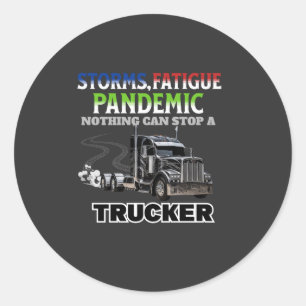 Sticker Rond Puissance de la route de vitesse du camion noir Co