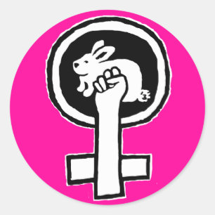 Sticker Rond Puissance du lapin ! Produits officiels Susan Ash-