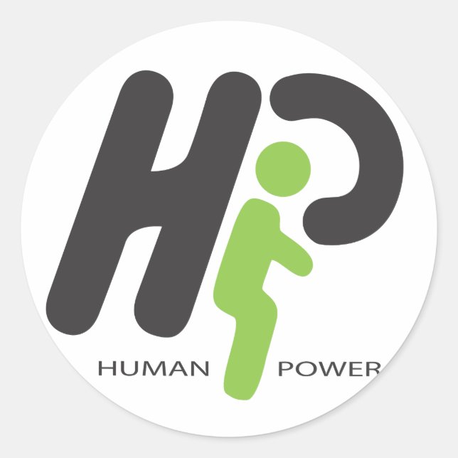 Sticker Rond Puissance humaine (Devant)