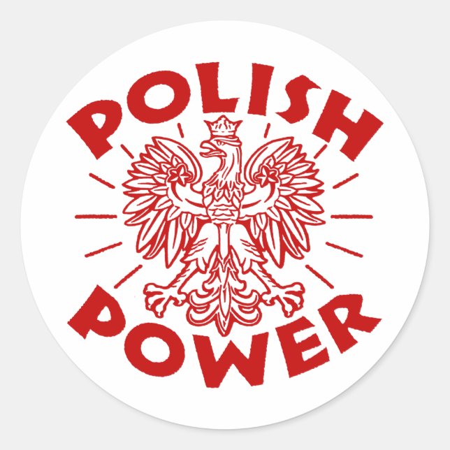 Sticker Rond Puissance polonaise (Devant)