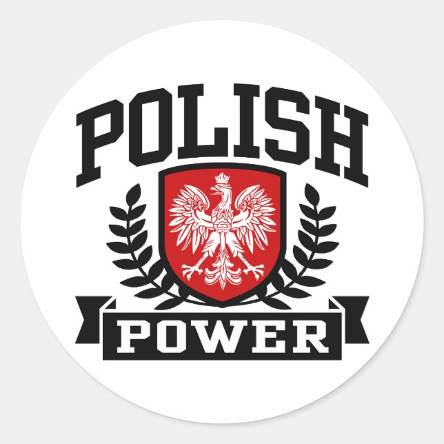 Sticker Rond Puissance polonaise (Devant)
