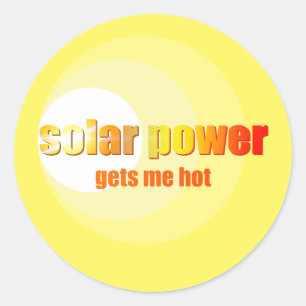 Sticker Rond Puissance solaire chaude !