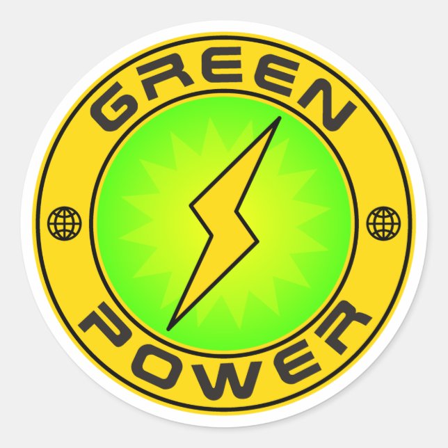 Sticker Rond Puissance verte III (Devant)