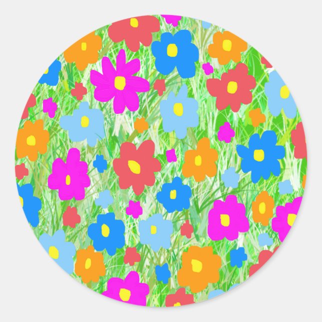Sticker Rond PuissanceFleurGrass (Devant)