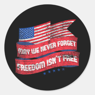 Sticker Rond Puissions-nous ne jamais oublier la liberté n'est 