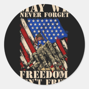 Sticker Rond Puissions-nous ne jamais oublier que la liberté n'