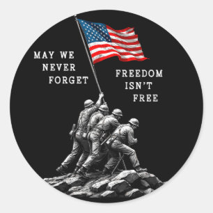Sticker Rond Puissions-nous oublier que la liberté n'est pas la