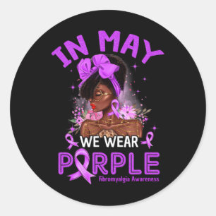 Sticker Rond Puissions-nous porter des femmes noires pourpres F