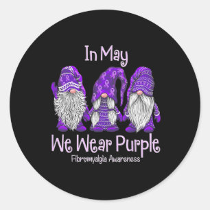 Sticker Rond Puissions-Nous Porter Du Violet Pour Sensibiliser