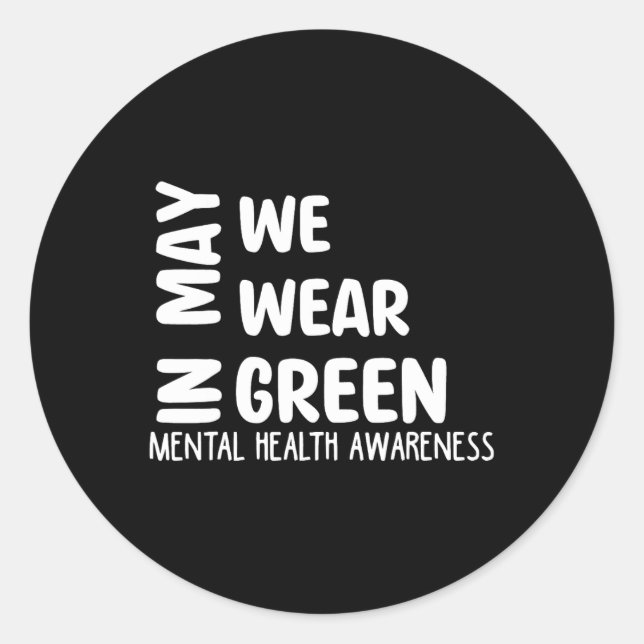 Sticker Rond Puissions-nous porter le Mois vert de sensibilisat (Devant)