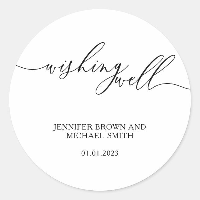 Sticker Rond Puits de souhaits simple (Devant)