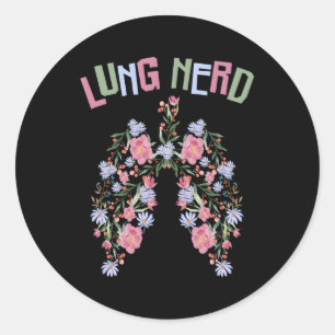 Sticker Rond Pulmonologue Nerd pulmonaire Rt Respiratoire Thera