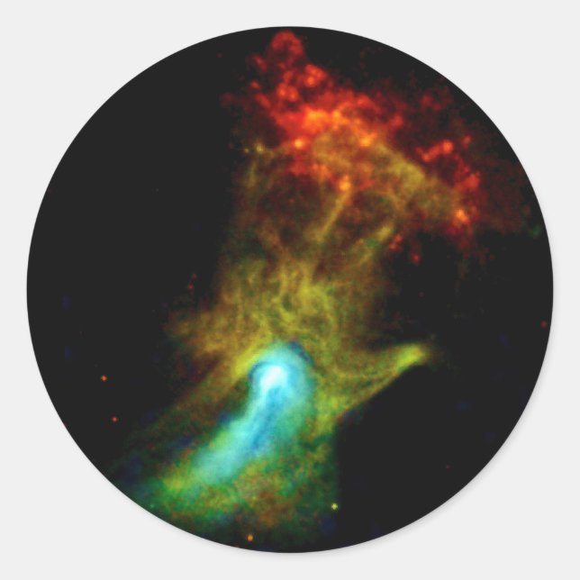 Sticker Rond Pulsar B1509 - Nébuleuse aux rayons X de la Main d (Devant)