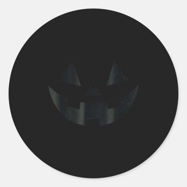 Sticker Rond Pumpkin Jack Halloween O Lantern  (Devant)