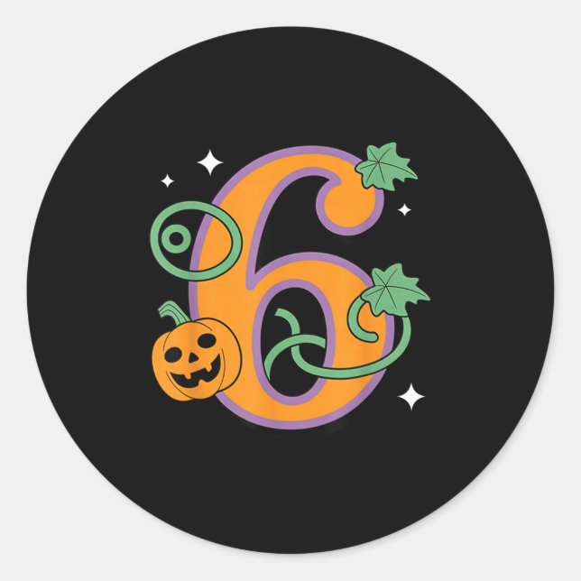 Sticker Rond Pumpkin Six Seven 67 Matching 6 Halloween Couple  (Devant)