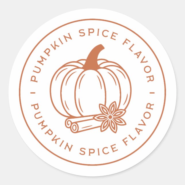 Sticker Rond Pumpkin spice flavor flavoring (Devant)