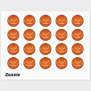 Sticker Rond Pumpky Le Jack-o'lanterne