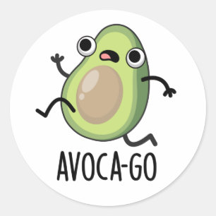Sticker Rond Pun Avoca-go amusant Avocado