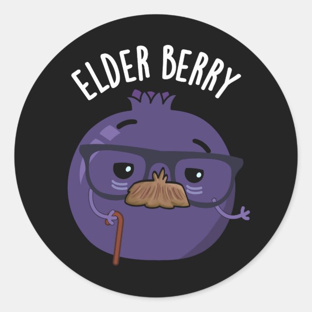 Sticker Rond Pun de Berry Amusant aux Anciens (Devant)