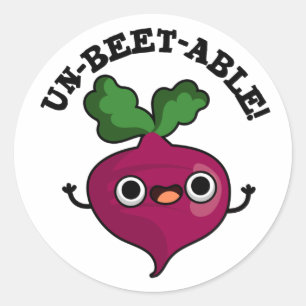 Sticker Rond Pun de betterave végétale mignonne non-perruquable