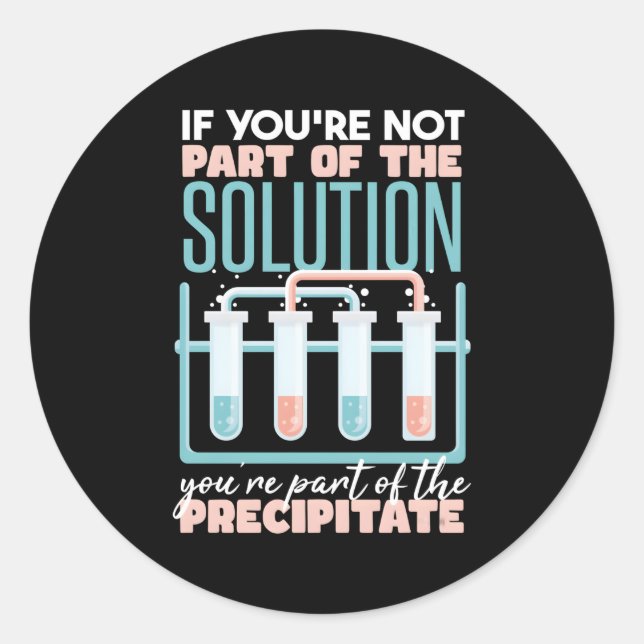 Sticker Rond Pun de chimie (Devant)