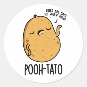 Sticker Rond Pun de pomme de terre drôle de tato