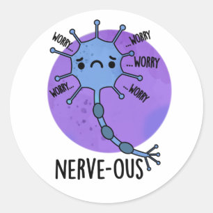 Sticker Rond Pun nerveux nerveux drôle et nerveux