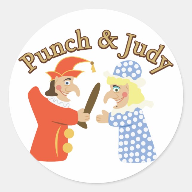 Sticker Rond Punch et Judy (Devant)