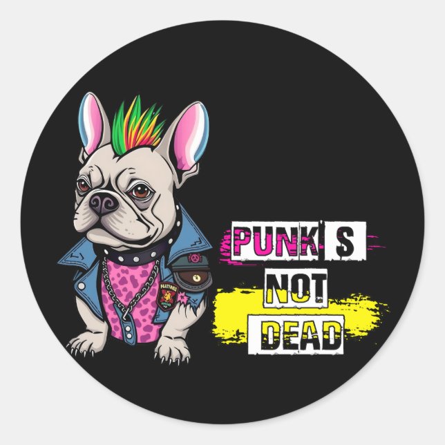 Sticker Rond Punk n'est pas mort (Devant)