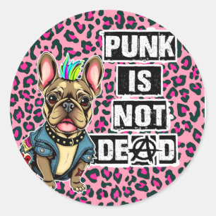 Sticker Rond Punk n'est pas mort édition française