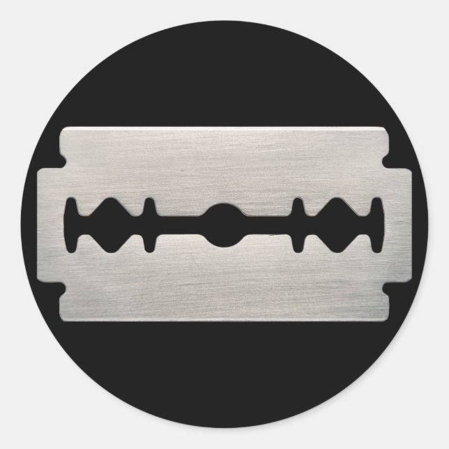 STICKER ROND PUNK ROCKER LAME DE RAZOR (Devant)