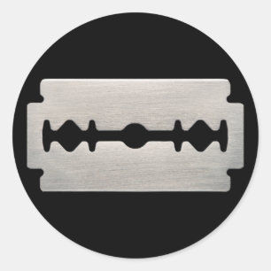 STICKER ROND PUNK ROCKER LAME DE RAZOR