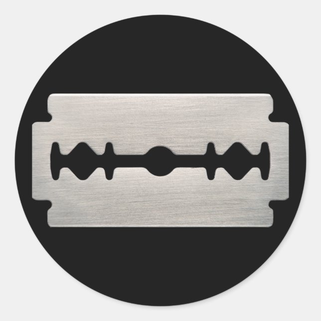 STICKER ROND PUNK ROCKER LAME DE RAZOR (Devant)