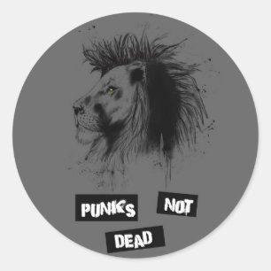 Sticker Rond punks non morts