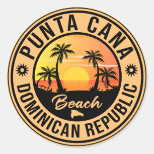 Sticker Rond Punta Cana République Dominicaine