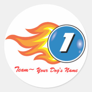 Sticker Rond Pup Cup Classic_Team "Your Dog's Name"