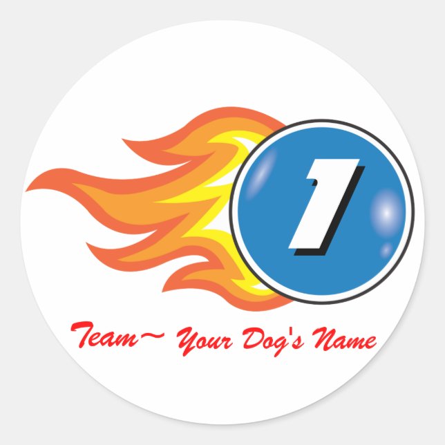 Sticker Rond Pup Cup Classic_Team "Your Dog's Name" (Devant)