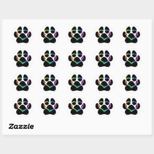 Sticker Rond PUPPY LOVE Black