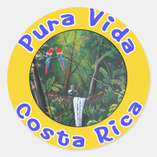 Sticker Rond Pura Vida, Costa Rica