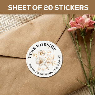 Sticker Rond Pure Culte 2025 Convention Enveloppe JW