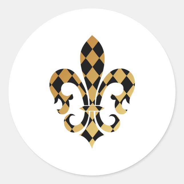 Sticker Rond Pure or fleur de Lis (Devant)