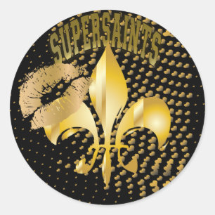 Sticker Rond Pure or fleur de Lis