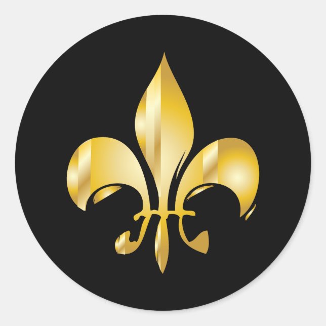 Sticker Rond Pure or fleur de Lis (Devant)