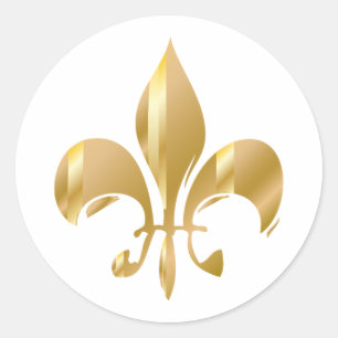 Sticker Rond Pure or fleur de Lis