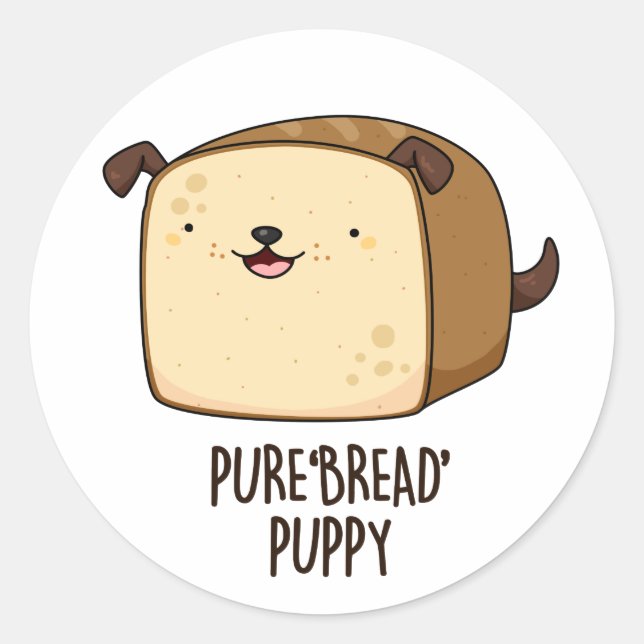 Sticker Rond Pure Pain Puppy Fundy Pain Pain Pain Pun (Devant)