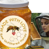 PURE RAW HONEY Honeybee Honeycomb et coeur
